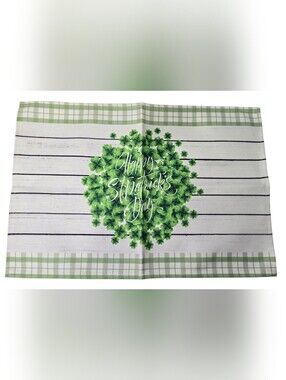 4pcs St. Patrick's Day Clover Tea Towel in Green